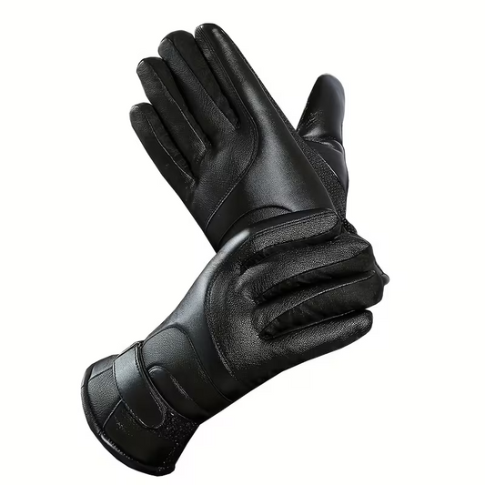 Men's Winter Gloves, Warm Fleece-Lined Windproof Touchscreen Gloves for Hiking, Fishing & Cycling