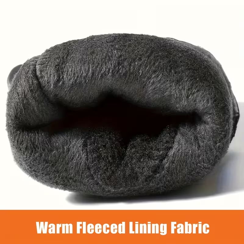 Men's Winter Gloves, Warm Fleece-Lined Windproof Touchscreen Gloves for Hiking, Fishing & Cycling